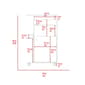 FM FURNITURE Columba White Kitchen Cart - image 7