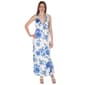 Juniors Crystal Doll Floral Satin V-Neck Midi Dress - image 2