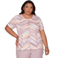 Plus Size Alfred Dunner Vintage Charm Chevron Geometric Tee - image 1