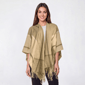 Womens Renshun Plaid Fringe Ruana - Tan - image 1