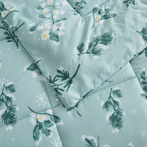 Freshfolds Winter Reversible Snowy Botanical 3pc. Comforter Set