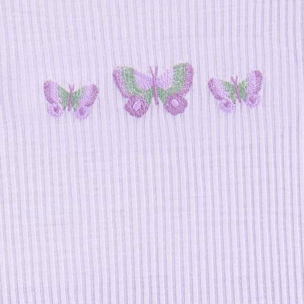 Girls Carter''s&#174; 2pc. Rib Butterfly Top & Pants Pajama Set