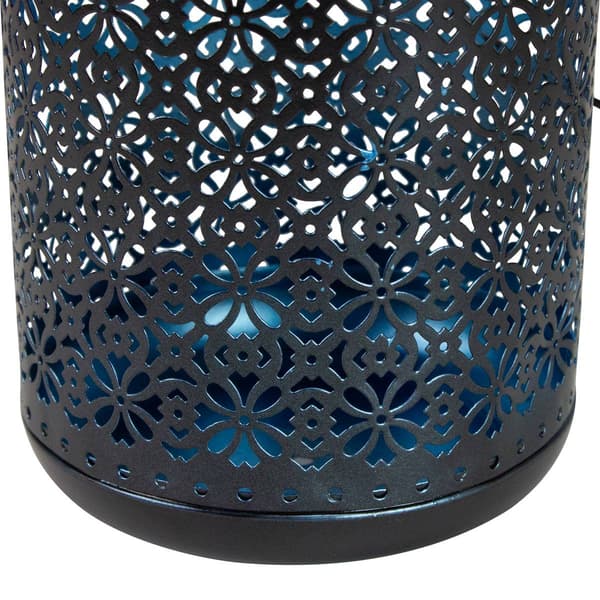 Northlight Seasonal 7in. Integrated Floral LED Solar Lantern