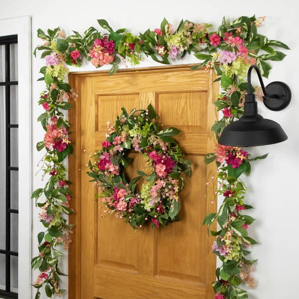 Northlight Seasonal Artificial Leafy Hydrangea Spring Garland