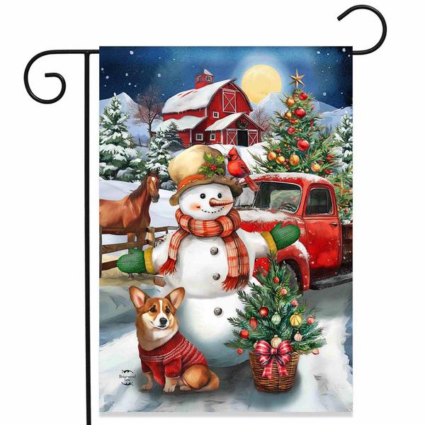 Briarwood Lane Country Snow Day Garden Flag - image 