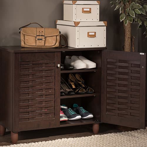 Baxton Studio 2 Door Entryway Shoe Storage Cabinet