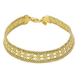 Gold Over Sterling Silver Mesh Weave Bracelet