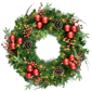Puleo International 26in. Pre-Lit LED Ornament Adorned Wreath - image 1