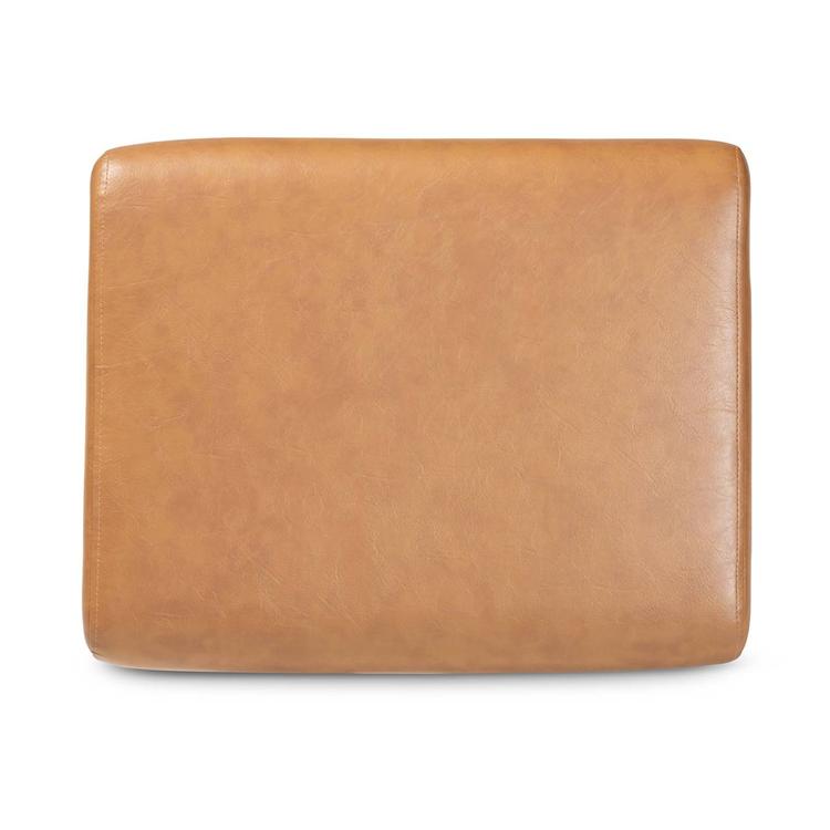 Baxton Studio Bianca Tan Faux Leather Effect Ottoman