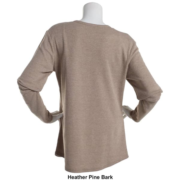 Womens Architect® Long Sleeve Solid Henley Thermal