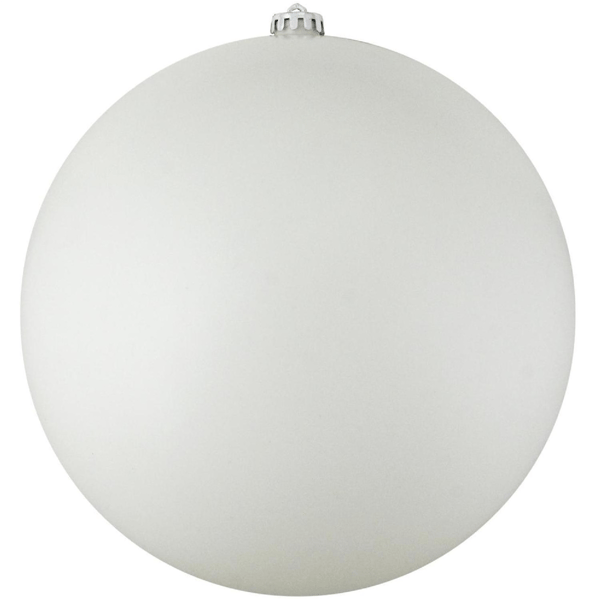 Northlight 8in. Matte White Shatterproof Christmas Ball Ornament