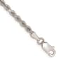 Gold Classics(tm) 2.75mm. 14k White Diamond Cut Rope Bracelet - image 1