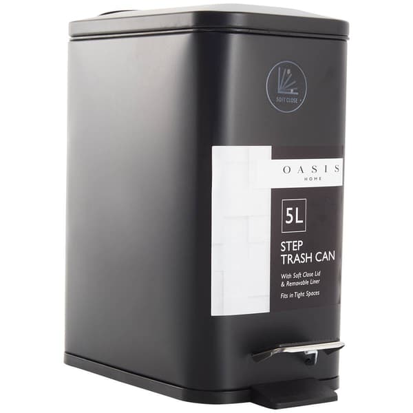 5 Litre Rectangle Trash Can w/ Soft Close Lid