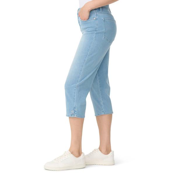 Womens Gloria Vanderbilt Amanda Appleton Split Hem Denim Capris