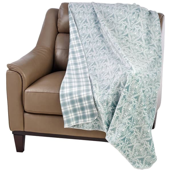 Ashley Cooper&#8482; Leana Reversible Plush Throw - Green