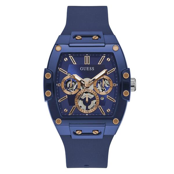 Mens Guess Blue Silicone Strap Watch - GW0203G7 - image 