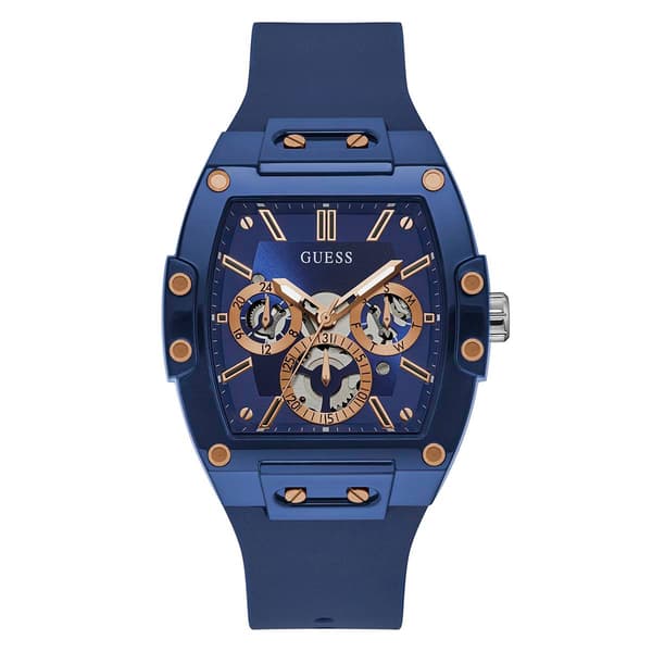 Mens Guess Blue Silicone Strap Watch - GW0203G7 - image 