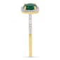 Gemstone  Classics&#8482; Created Emerald Lab Grown Diamond Ring - image 4
