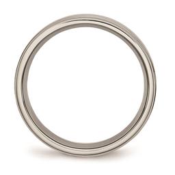 Mens Endless Affection™ Engravable 6mm Ridged Edge Wedding Band