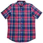 Mens Chaps Plaid Short Sleeve Button Down Shirt - Pink - image 2