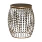 9th & Pike(R) Silver Metal and Pine Glam Accent Table - image 1