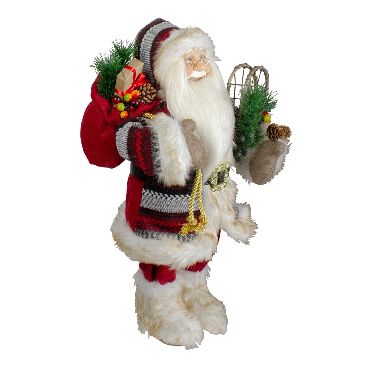 Northlight 18in. Standing Santa Christmas Figure with Snow Shoes
