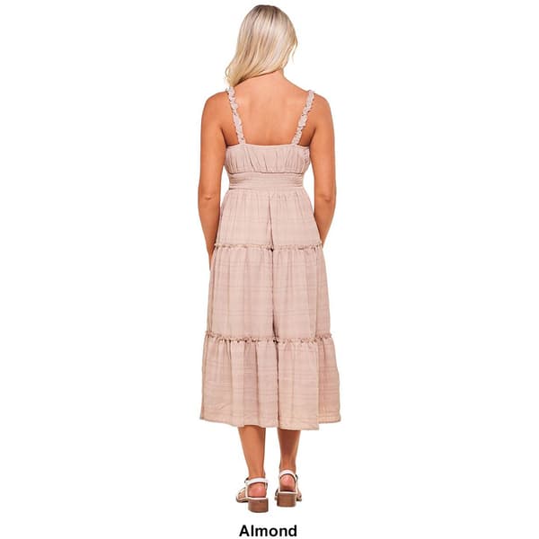 Juniors Madden Girl Ruffled Strap Smock Waist Midi Dress