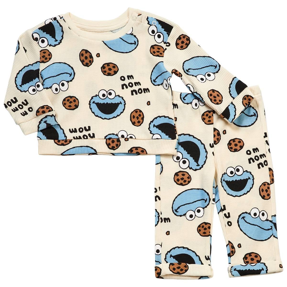 Baby Boy (NB-9M) Sesame Street(R) 2pc. Cookie Monster Thermal Set