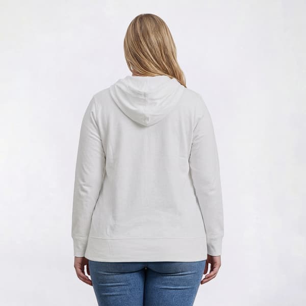 Plus Size Mountain Ridge Long Sleeve Solid Slub Hoodie