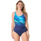 Womens Gabar Print Draped One Piece Suit - image 1