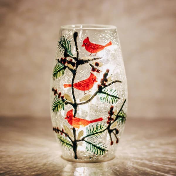 A Cheerful Giver&#40;R&#41; Triple Cardinal Vase w/ LED Lights