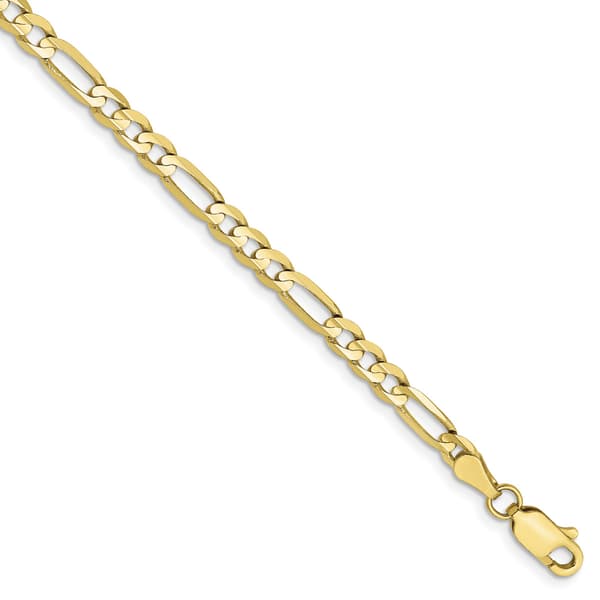 Unisex Gold Classics&#8482; 10kt. 4mm 18in. Light Concave Figaro Chain