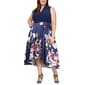 Plus Size SLNY Elegant Floral Hi-Lo Party Dress - image 1