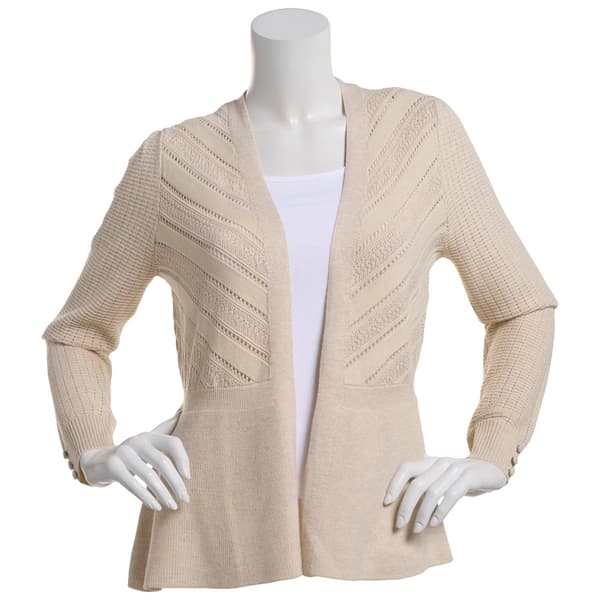 Womens 89th & Madison Mix Solid Cropped Cardigan