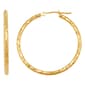 Gold Classics(tm) 10kt. Yellow Gold Crystal Cut Hoop Earrings - image 1