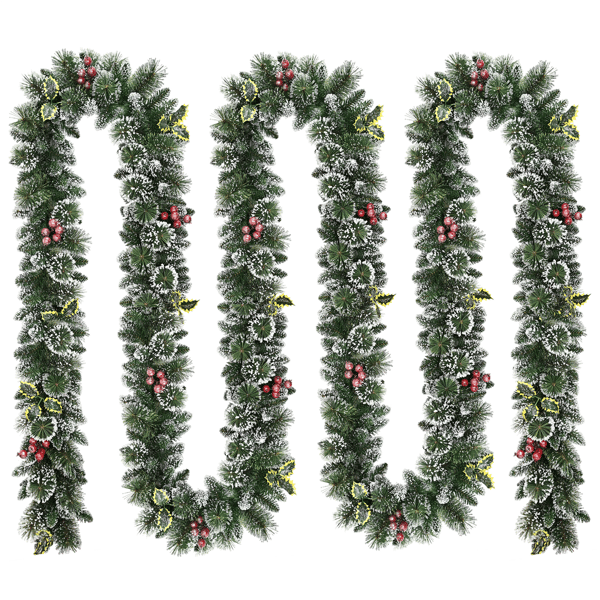 Puleo International 20ft. Adorned Snowy Silverton Pine Garland - image 