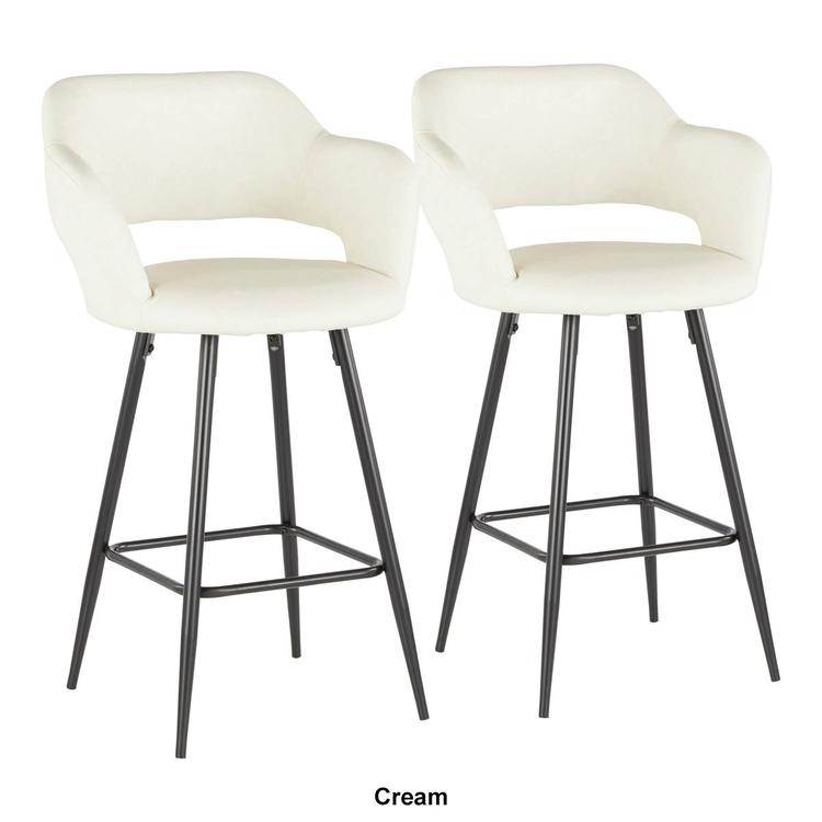 LumiSource Margarite Contemporary Counter Stools - Set of 2