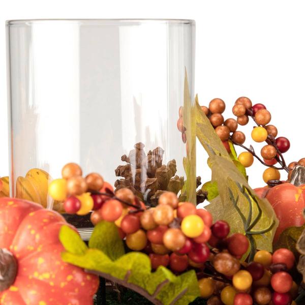 Northlight Seasonal 27in. Pumpkin Triple Pillar Candle Holder