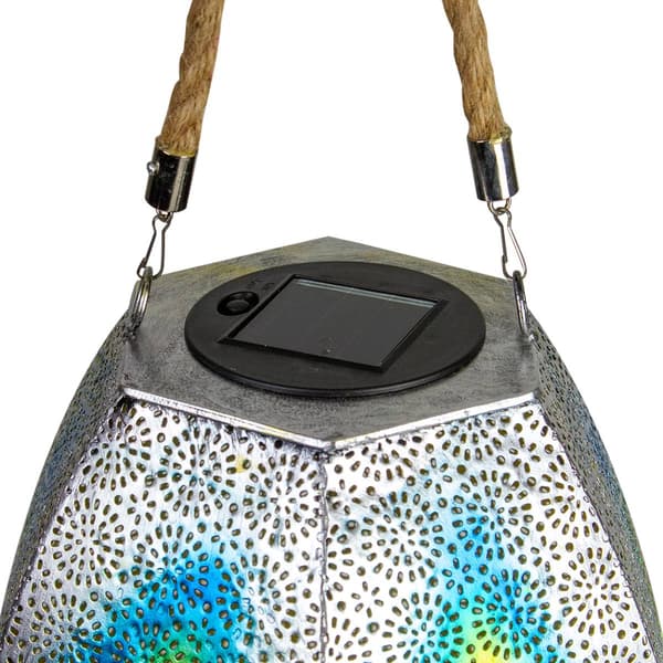 Northlight Seasonal 15in. Floral Hanging Solar Lantern