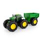 TOMY John Deere Monster Treads Tractor w/ Wagon - image 1