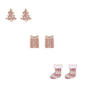 Multi Color Christmas Tree/Bow/Stockings Earring Trio - image 1