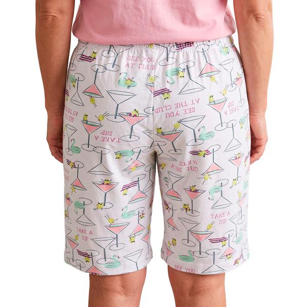 Womens HUE Take A Dip Printed Bermuda