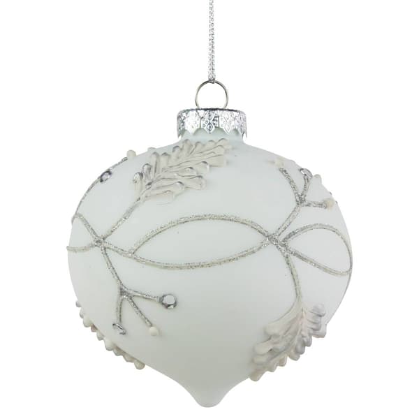 Northlight Seasonal 3.5in. Glass Onion Drop Christmas Ornament