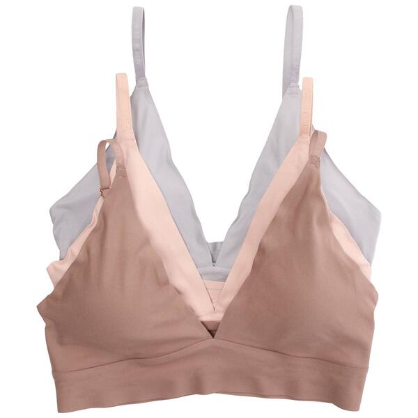 Womens Danskin 3 Pack Micro Plunge Laser Lounge Bras 3PKACDS2903 - image 