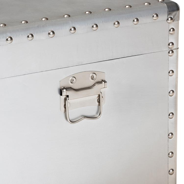 Baxton Studio Serge Metal Storage Trunk