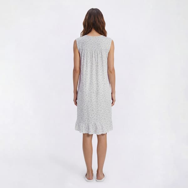 Womens Elizabeth & Nicole Sleeveless Floral Trim Waltz Nightgown