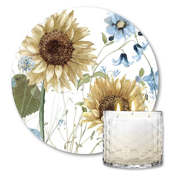 Courtside Market(R) 2pc. Sunflower Art Board and Soy Candle Set - image 