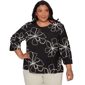 Plus Size Alfred Dunner Detail Driven Flower Soutache Three Quar - image 1