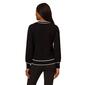 Womens Adrianna Papell Long Sleeve Tipped Bow Tie Neck Sweater - image 2