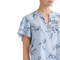 Petite Jones New York Short Double Ruffle Sleeve Floral Blouse - image 4